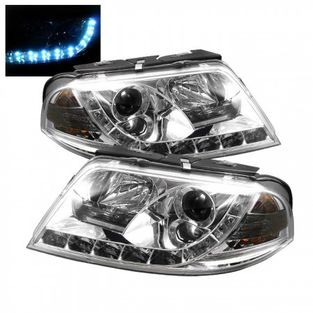Ксеноновые фары Spyder Auto для Volkswagen Passat 01-05, DRL - Chrome 